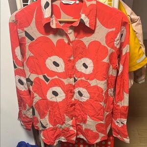 Silk Marimekko Women's Shirt - size 36! Gorgeous!
